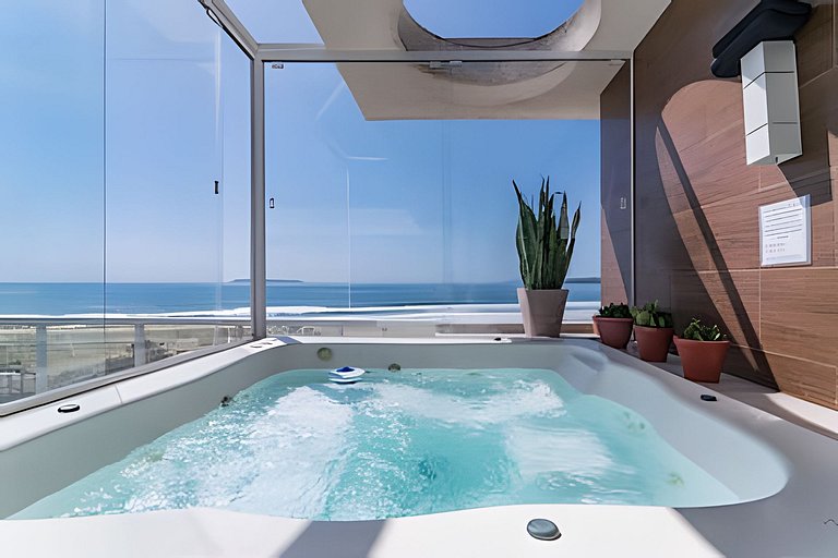 Duplex Frente ao Mar com Jacuzzi